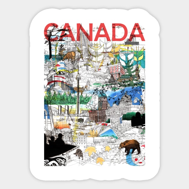 Canada Sticker by davidbushell82